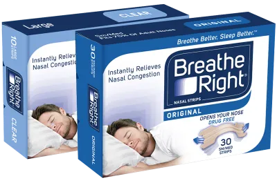 Breathe Right Nasal Strips Original Large 30s | Instantly Relieves Nasal  Congestion | Helps Reduce Snoring | Drug-Free