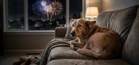 Ease Pet Anxiety During Fireworks: Calming Tips & Advice
