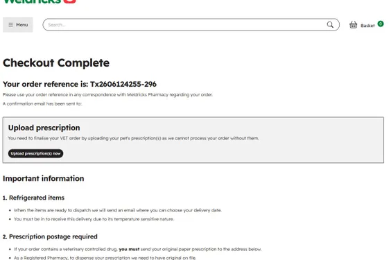 Step 8: Note your order reference