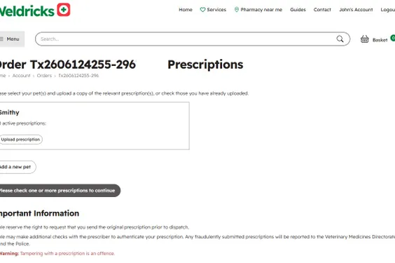 Step 11: Choose 'Upload prescription