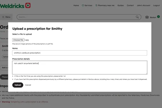 Step 12: Upload the prescription