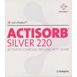 Actisorb Silver Activated Charcoal Dressing 10.5cm x 10.5cm