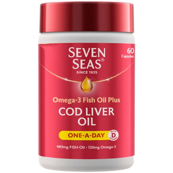 Seven Seas Simply Timeless Cod Liver Oil One a Day Capsules Pack of 60