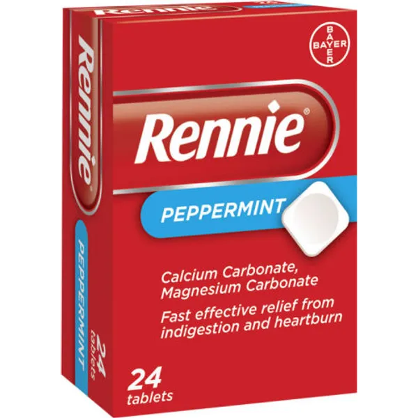 Rennie Peppermint Tablets Pack of 24