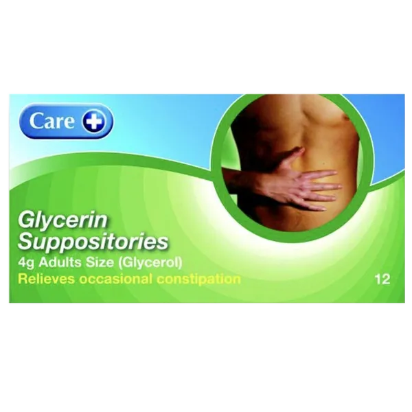 Care Glycerin Suppositories Adult Pack of 12