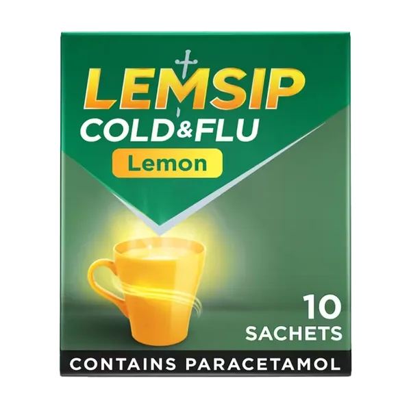 Lemsip Cold & Flu Lemon Pack of 10