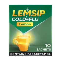 Lemsip Cold & Flu Lemon Pack of 10
