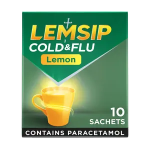 Lemsip Cold & Flu Lemon Pack of 10