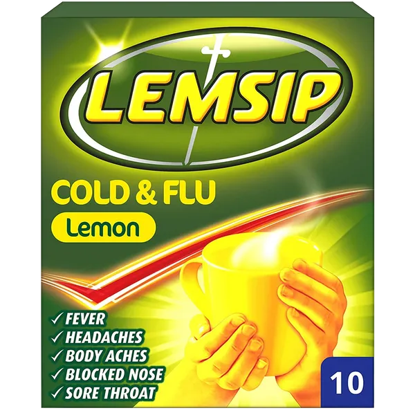 Lemsip Cold & Flu Lemon Pack of 10