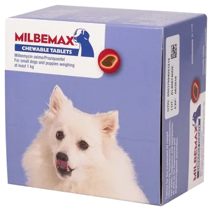 Milbemax 2.5/25mg Chewable Tablets for Small Dogs & Puppies Pack of 4