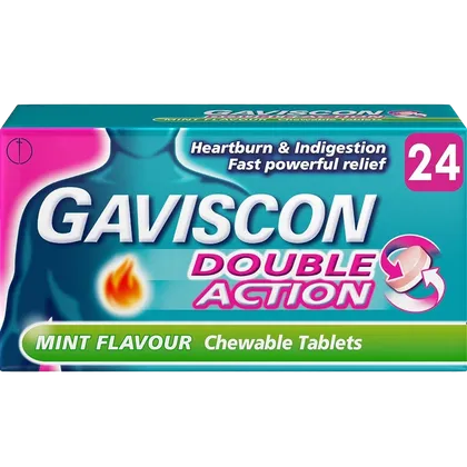 Gaviscon Double Action Mint Flavour Tablets Pack of 24