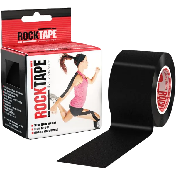 RockTape Black 5cm x 5m Kinesiology Tape