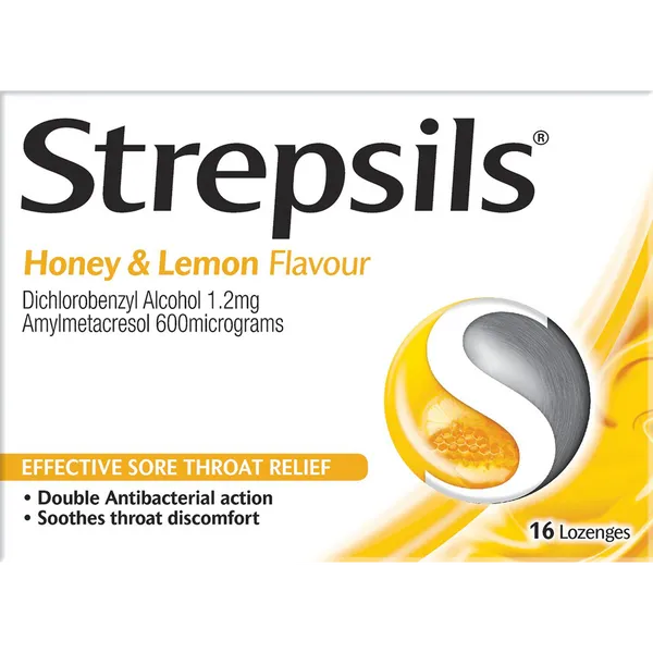 Strepsils Lozenges  Honey & Lemon Pack of 16