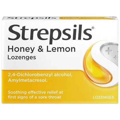 Strepsils Lozenges  Honey & Lemon Pack of 16