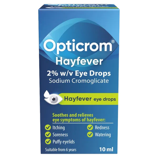 Opticrom Hayfever Eye Drops 10ml