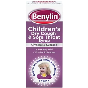 Benylin Children's Dry Cough & Sore Throat Syrup 125ml