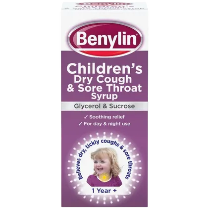 Benylin Children's Dry Cough & Sore Throat Syrup 125ml