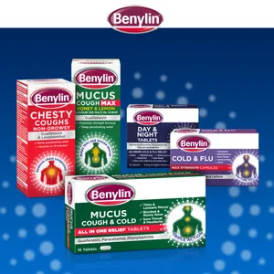Benylin Mucus Cough & Cold All In One Relief Tablets Pack of 16