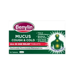 Benylin Mucus Cough & Cold All In One Relief Tablets Pack of 16