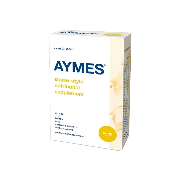 Aymes Powdered Shake Banana Flavour 4 x 38g Sachets