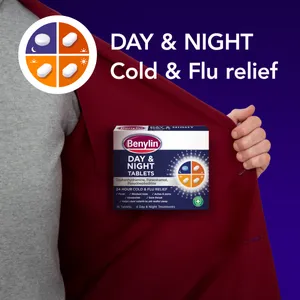 Benylin 24 Hour Cold & Flu Day & Night Tablets Pack of 16