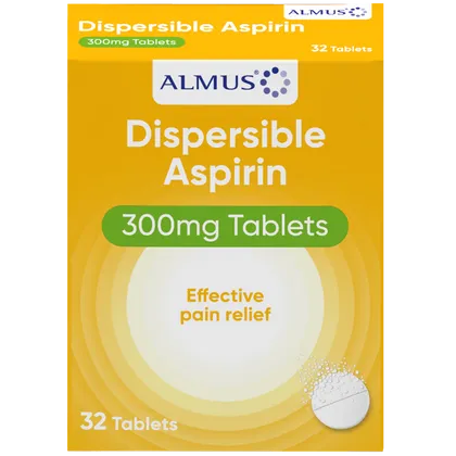 Aspirin Dispersible 300mg Tablets Pack of 32