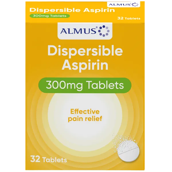 Aspirin Dispersible 300mg Tablets Pack of 32