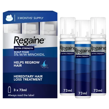 Regaine Extra Strength Hair Regrowth Foam For Men | 3 x 73ml (3 Months Supply)