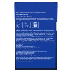 Triple pack of regaine foam for men rear view
