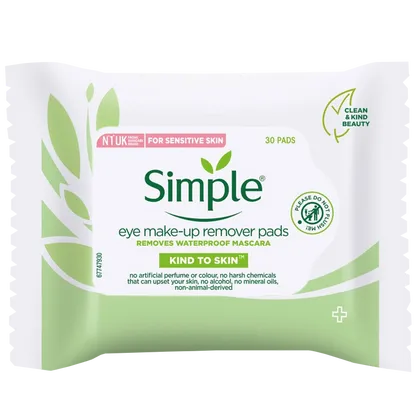 Simple Kind to Eyes Eye Make up Remover Pads Pack of 30