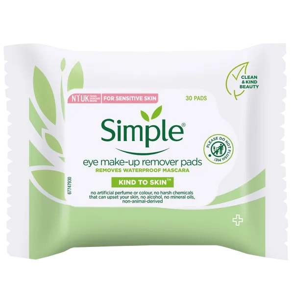 Simple Kind to Eyes Eye Make up Remover Pads Pack of 30