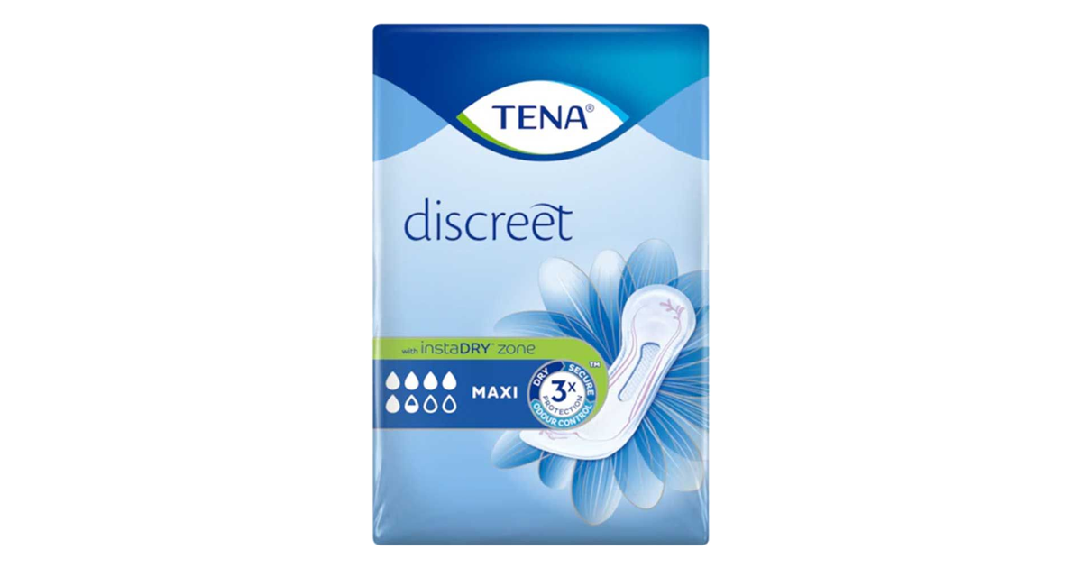 TENA Lady Discreet Maxi Pads Packs of 6