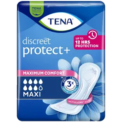TENA Discreet Protect+ Maxi Pads Packs of 6