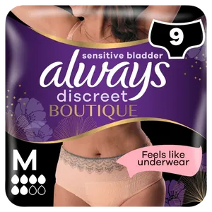 Always Discreet Boutique Pants Plus Beige Medium Pack of 9