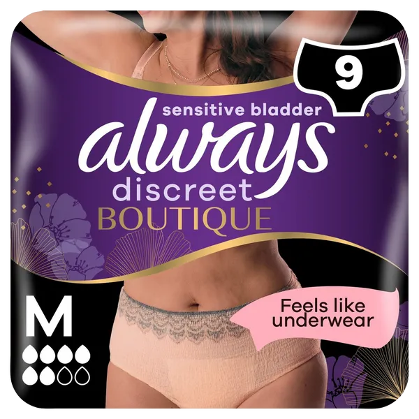 Always Discreet Boutique Pants Plus Medium Pack of 9