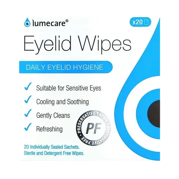 Lumecare Eyelid Wipes Pack of 20