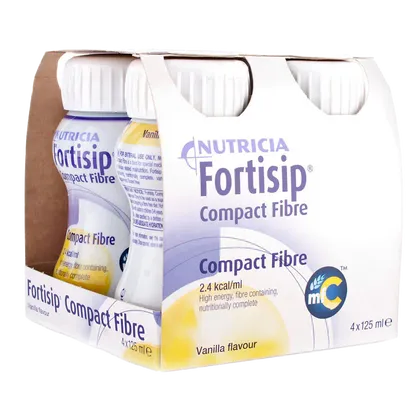 Fortisip Compact Fibre Vanilla 125ml Pack of 4