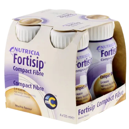 Fortisip Compact Fibre Mocha 125ml Pack of 4
