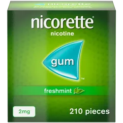 Nicorette® Freshmint 2mg Gum Nicotine 210 Pieces (Stop Smoking Aid)