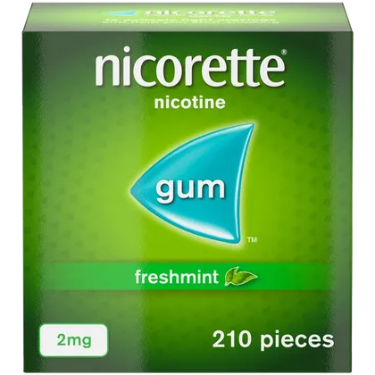 Nicorette® Freshmint 2mg Gum Nicotine 210 Pieces (Stop Smoking Aid)
