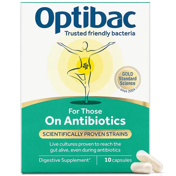 OptiBac Probiotics for Those on Antibiotics Capsules Pack of 10