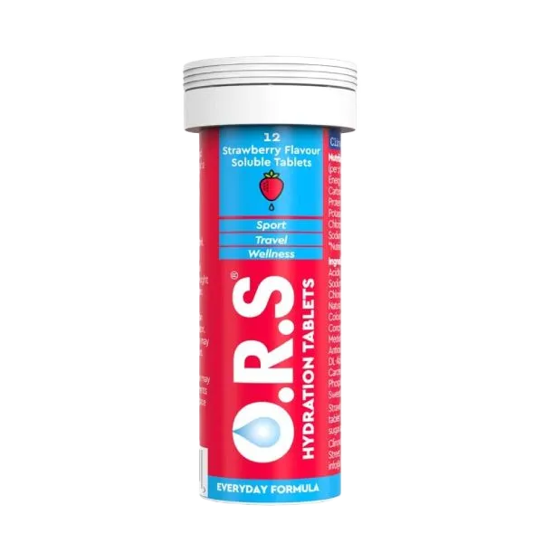 O.R.S Hydration Tablets Strawberry Pack of 12