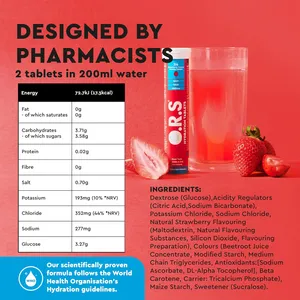 ORS Hydration Tablets Strawberry Pack of 12