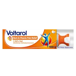 Voltarol Back & Muscle Pain Relief Gel with No Mess Applicator 100g