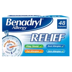 Benadryl Allergy Relief 8mg Capsules Pack of 48