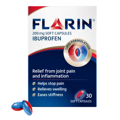 Flarin Ibuprofen 200mg Capsules Pack of 30