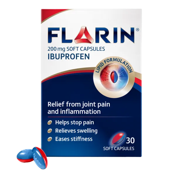 Flarin Ibuprofen 200mg Capsules Pack of 30