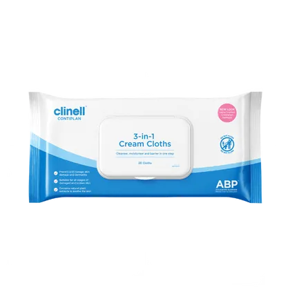 Clinell Contiplan 3-in-1 Cream Cloths Pack of 25