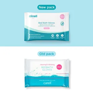 Clinell Skin Bed Bath Gloves Pack of 8