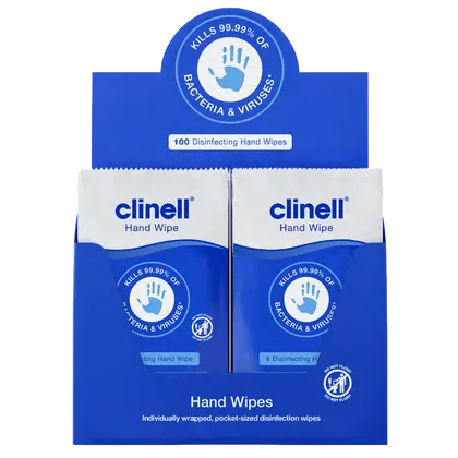Clinell Antimicrobial Hand Wipe Pack of 100 Sachets